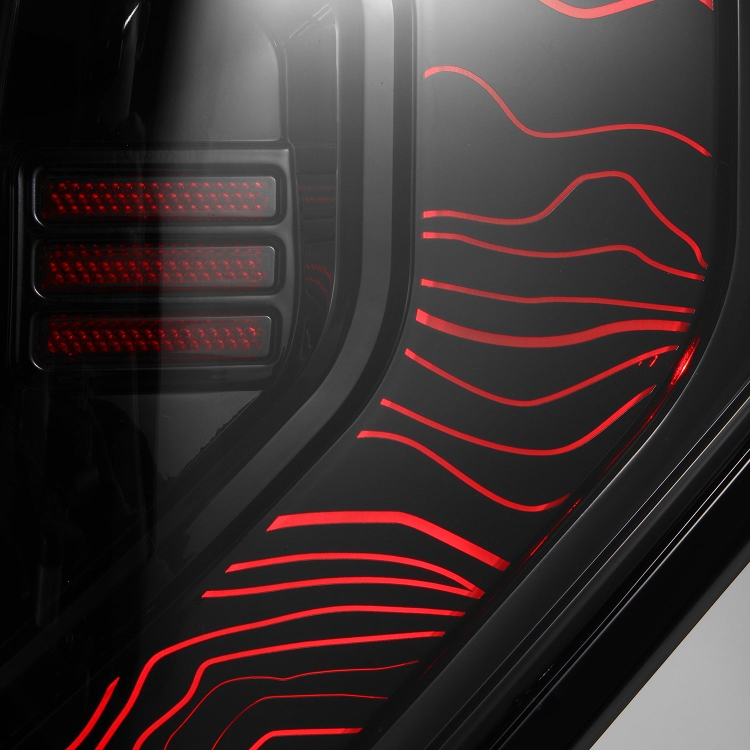 10-24 Toyota 4Runner TOPO-ETCH NOVA-Series Prismatic LED Tail Lights Alpha-Black - Apollo Off-Road