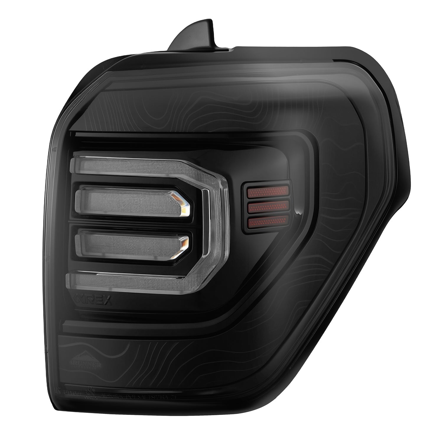 10-24 Toyota 4Runner TOPO-ETCH NOVA-Series Prismatic LED Tail Lights Alpha-Black - Apollo Off-Road