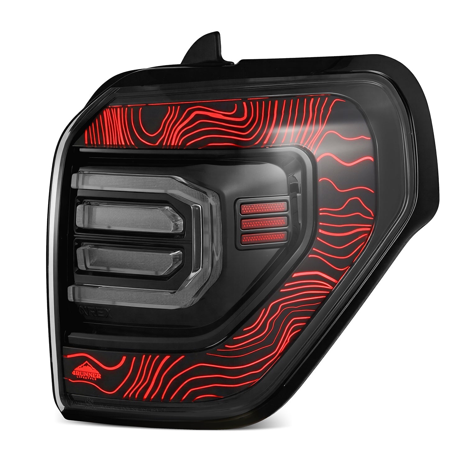 10-24 Toyota 4Runner TOPO-ETCH NOVA-Series Prismatic LED Tail Lights Alpha-Black - Apollo Off-Road