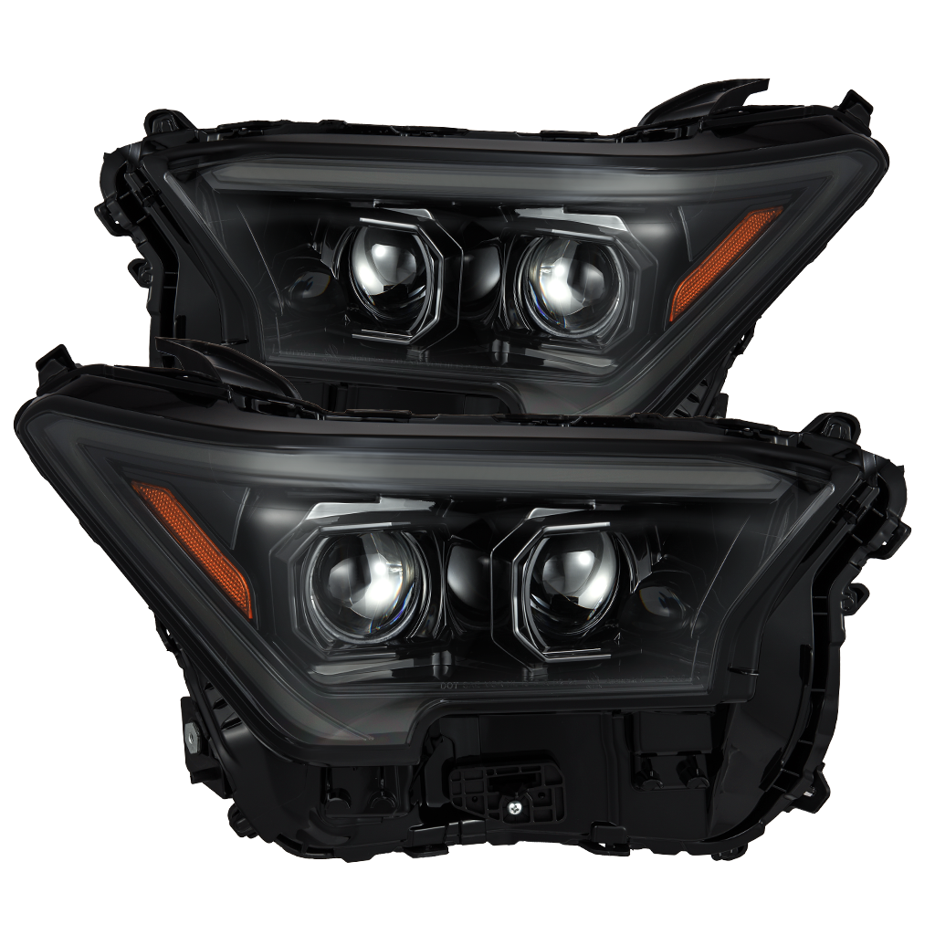 24-24 Toyota Tacoma LUXX-Series LED Projector Headlights Alpha-Black - Apollo Off-Road