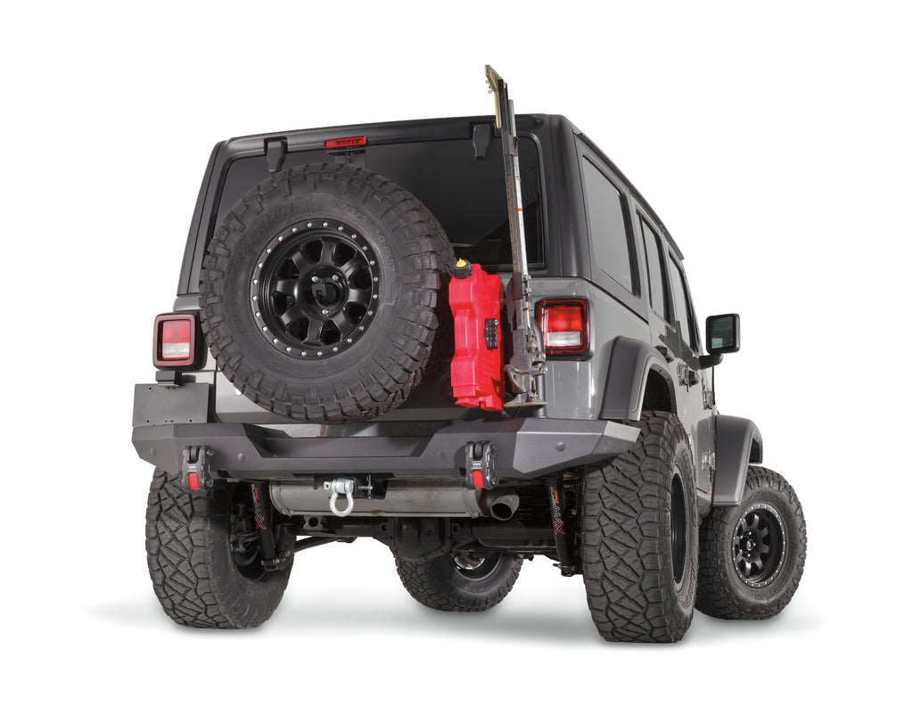 Elite Tire Carrier Fuel Can Mount for 18-26 Jeep Wrangler