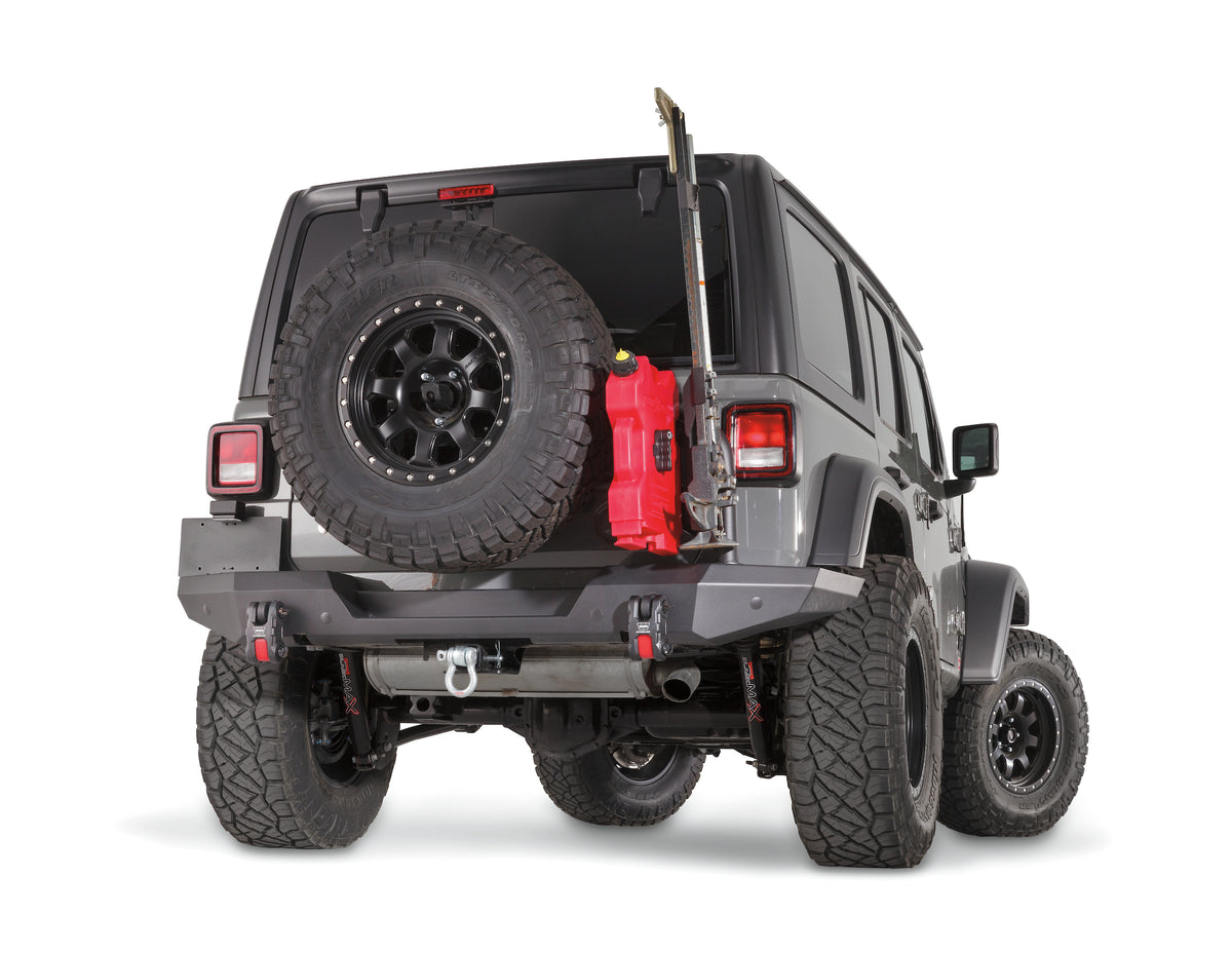 Elite Tire Carrier Fuel Can Mount for 18-26 Jeep Wrangler