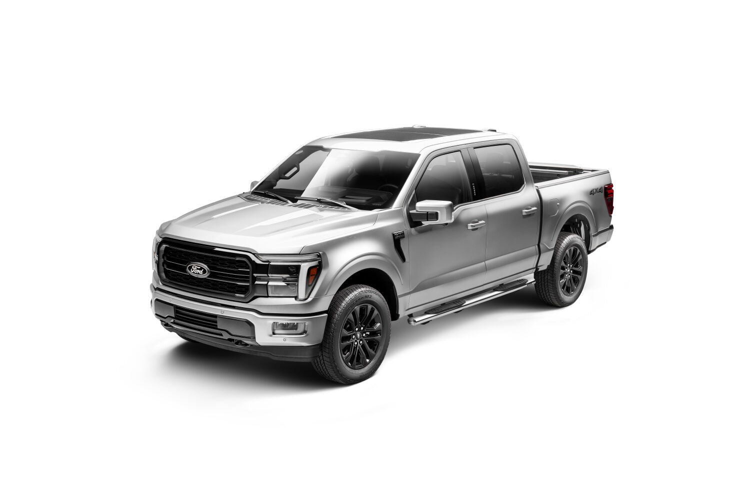 4 Inch 1000 Series SideSteps & Bracket Kit Stainless Steel 2015-2026 Ford F-150/ F-250/F-350 Go Rhino