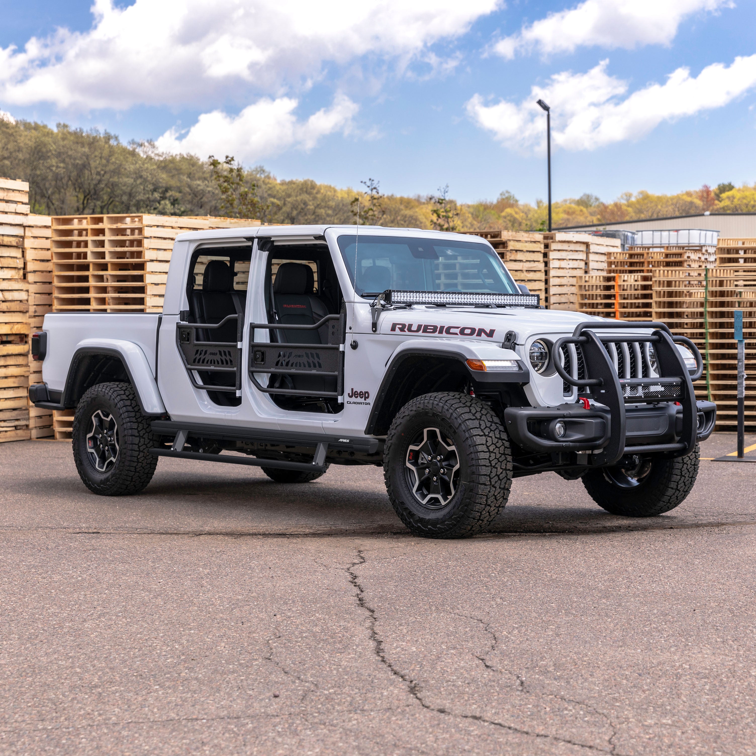 ARIES Black Steel Grille Guard, 2018-2026 Jeep Wrangler, 2020-2026 Jeep Gladiator