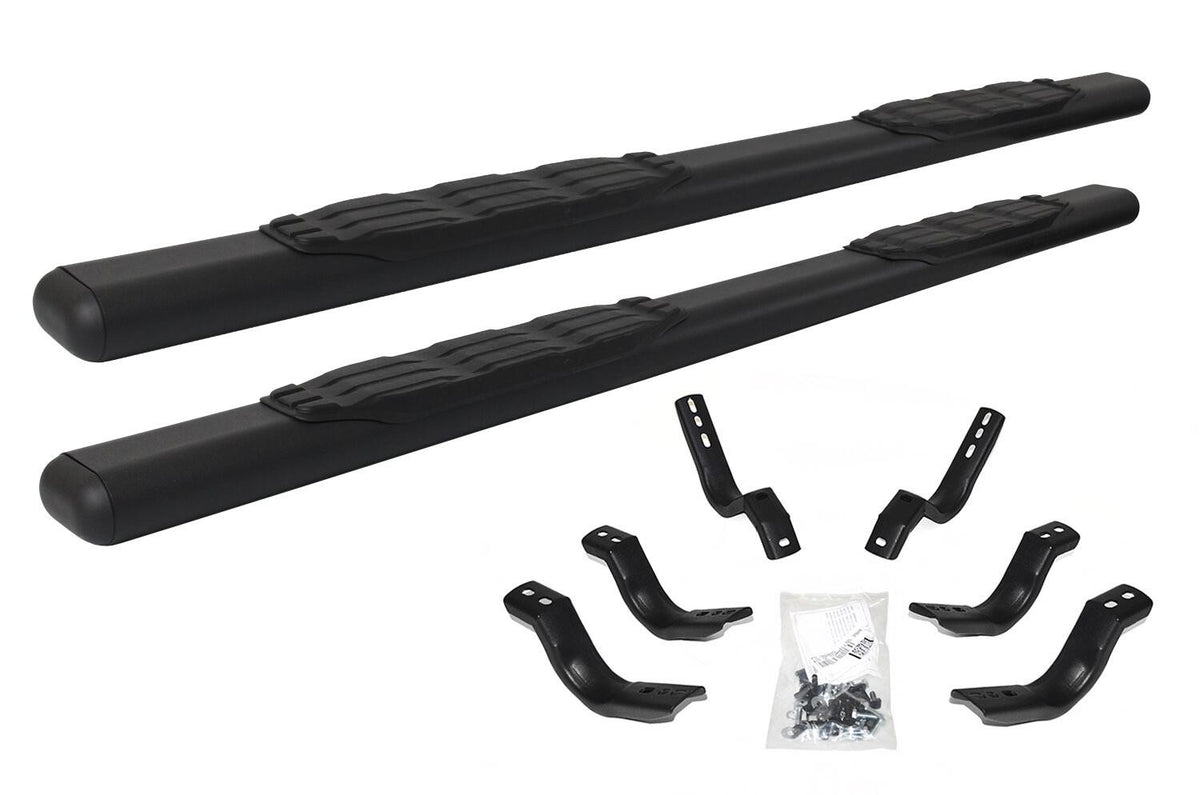 5 Inch 1000 Series Side Steps with Mounting Brackets Kit Textured Black 2009-2010 Dodge Ram 1500/2500/3500 Go Rhino