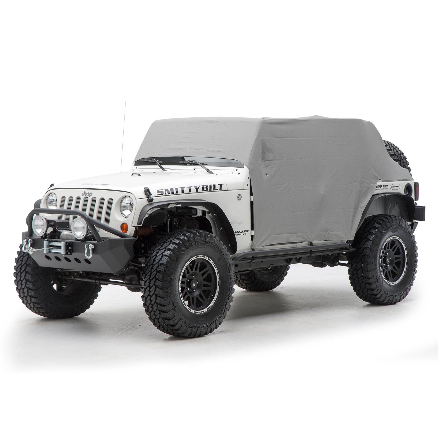 Cab Cover W/Door Flap Water Resistant 07-18 JeepWrangler JK 4 Door Gray Smittybilt