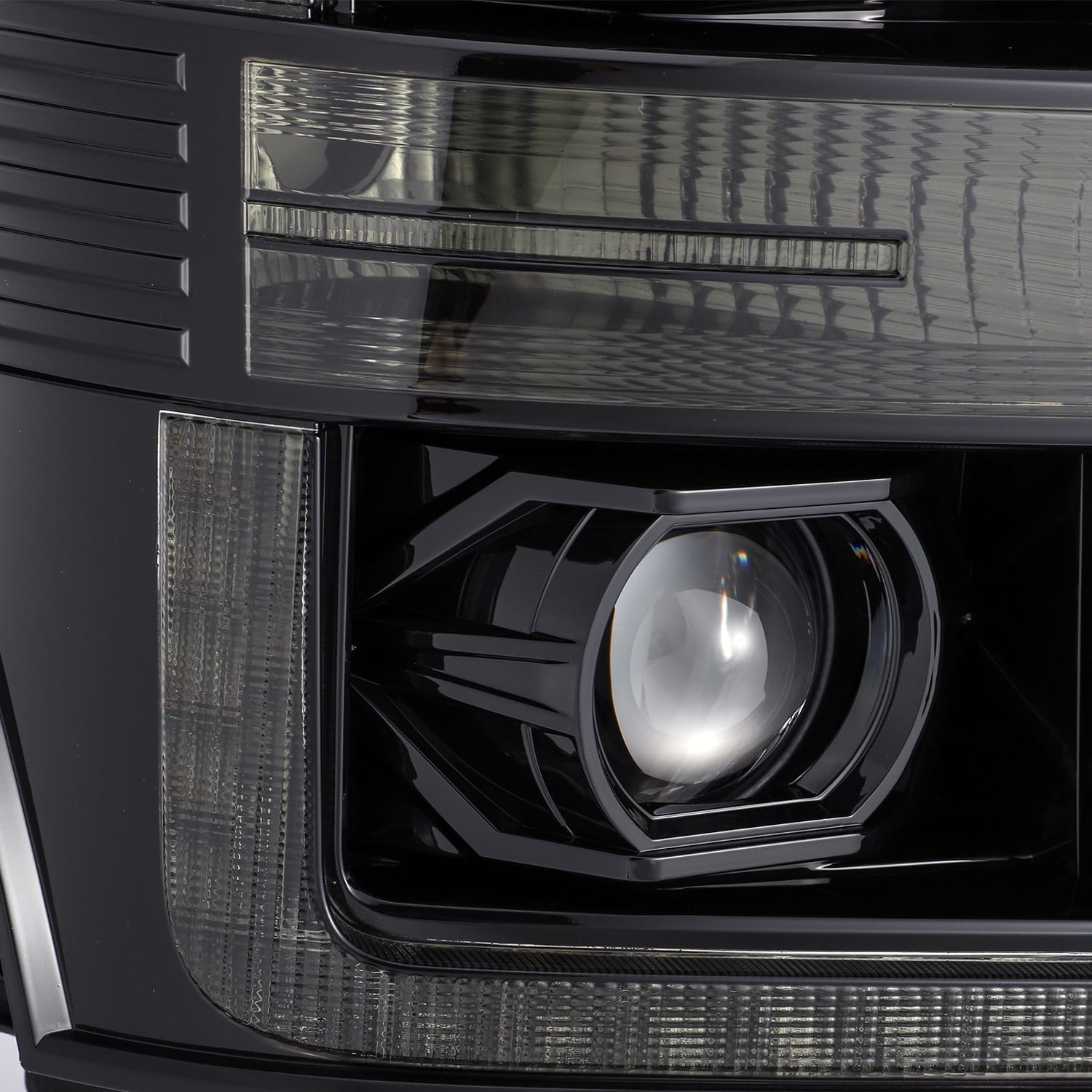 11-16 Ford F-250/350/450/550 Super Duty PRO-Series Halogen Projector Headlights Alpha-Black - Apollo Off-Road