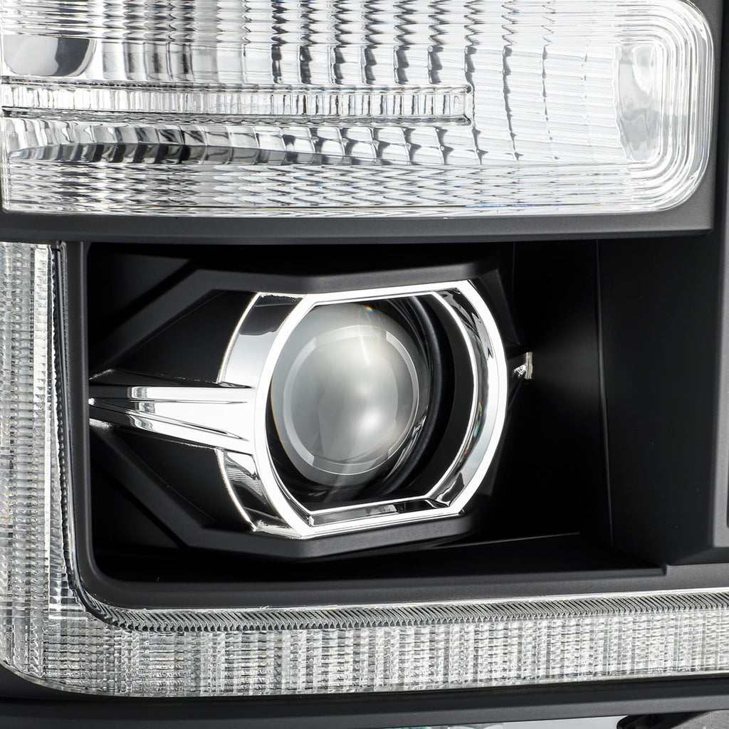11-16 Ford F-250/350/450/550 Super Duty PRO-Series Halogen Projector Headlights Black - Apollo Off-Road