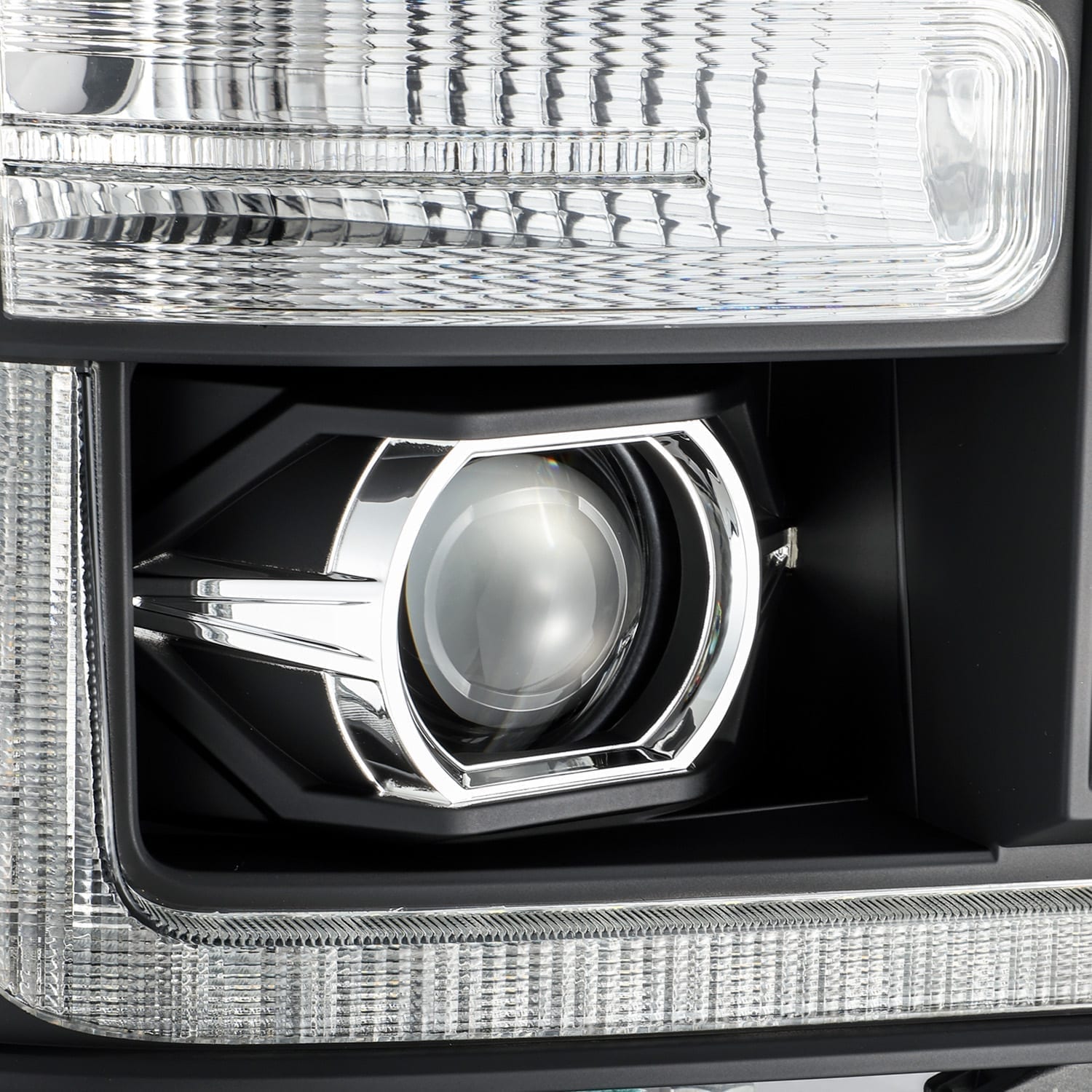 11-16 Ford F-250/350/450/550 Super Duty PRO-Series Halogen Projector Headlights Black - Apollo Off-Road