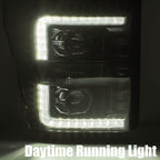 11-16 Ford F-250/350/450/550 Super Duty PRO-Series Halogen Projector Headlights Black - Apollo Off-Road