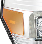 11-16 Ford F-250/350/450/550 Super Duty PRO-Series Halogen Projector Headlights Chrome - Apollo Off-Road