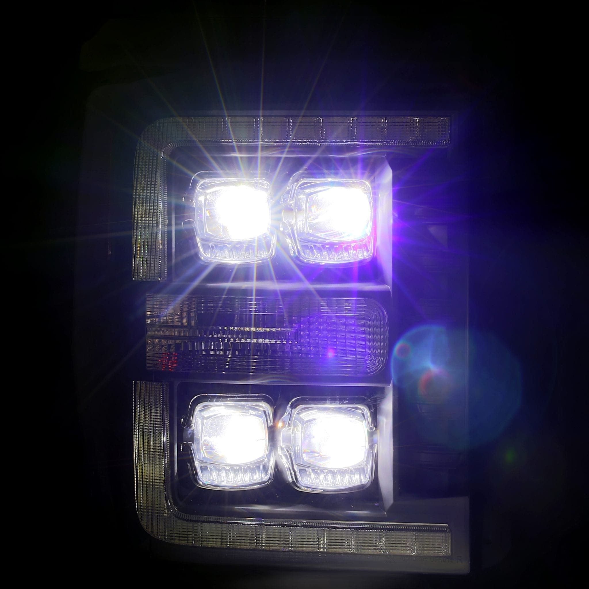 11-16 Ford SuperDuty NOVA-Series LED Projector Headlights in Black - Apollo Off-Road
