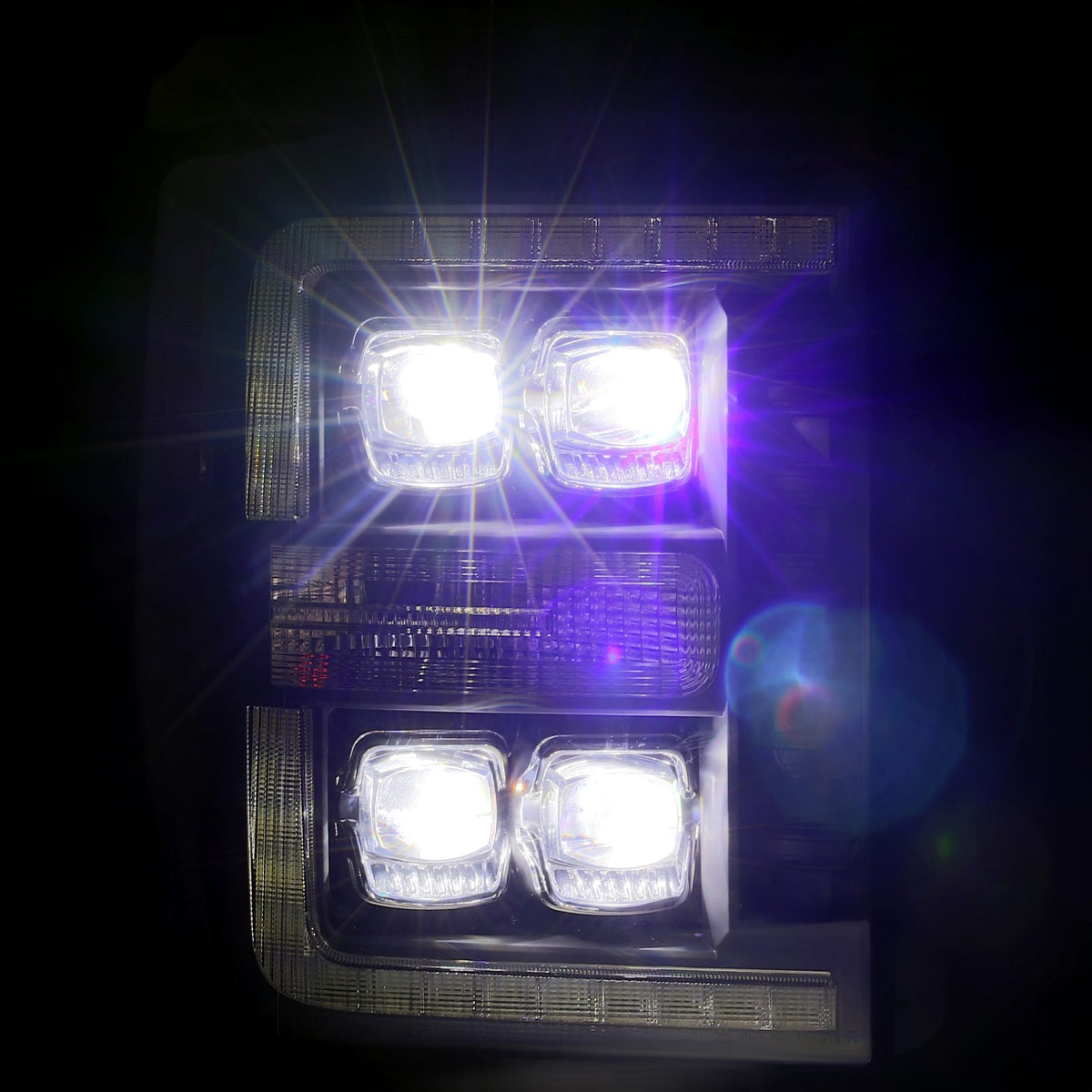 11-16 Ford SuperDuty NOVA-Series LED Projector Headlights in Black - Apollo Off-Road