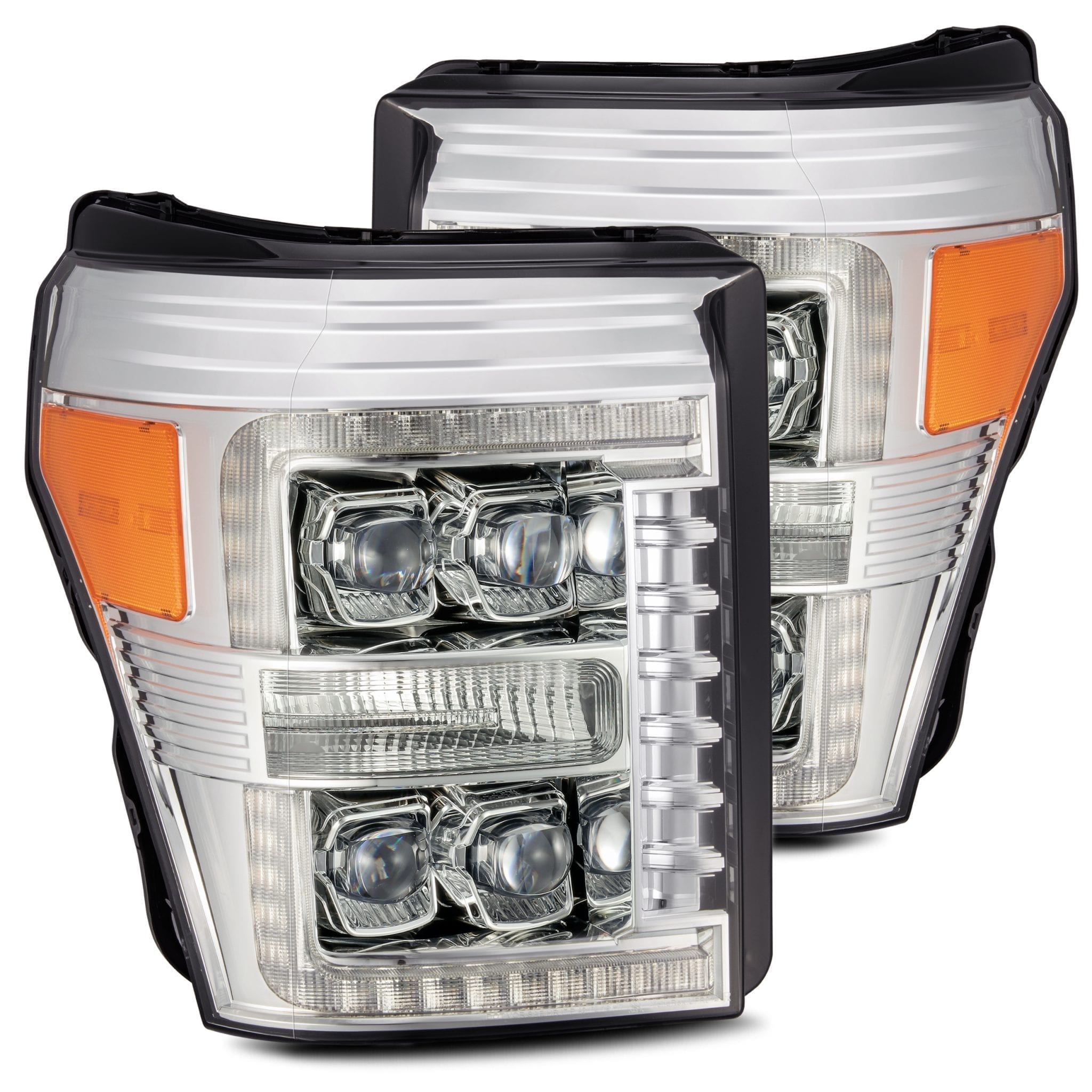 11-16 Ford SuperDuty NOVA-Series LED Projector Headlights in Chrome - Apollo Off-Road