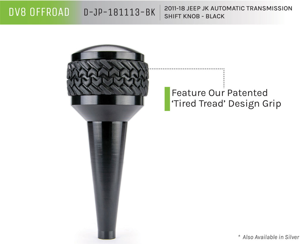11-18 Jeep JK Auto Trans Shift Knob; Black - Apollo Off-Road