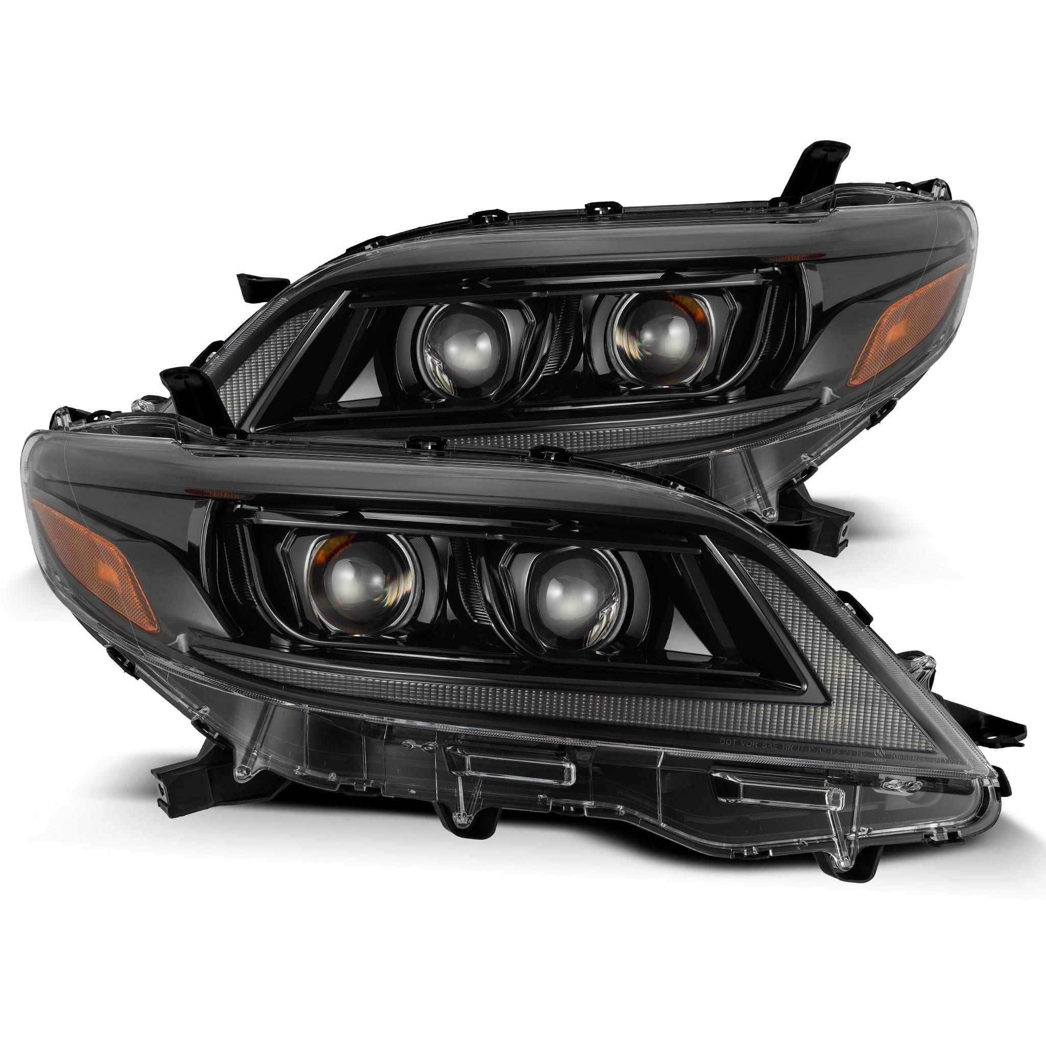 11-20 Toyota Sienna LUXX-Series Projector Headlights Alpha-Black - Apollo Off-Road