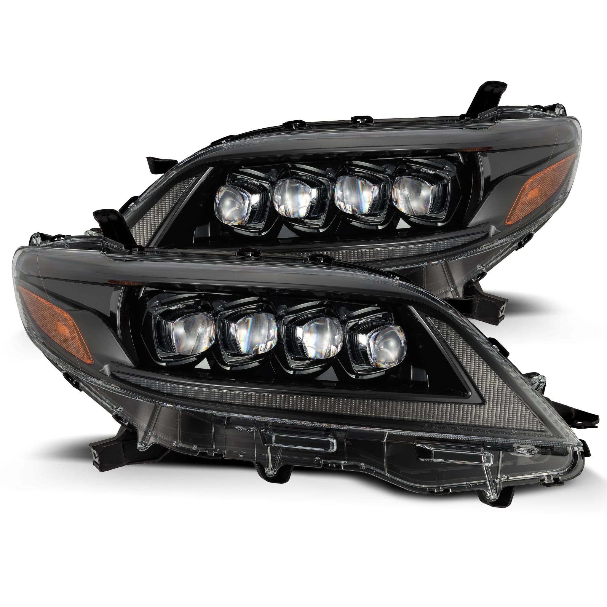 11-20 Toyota Sienna NOVA-Series LED Projector Headlights in Alpha-Black - Apollo Off-Road