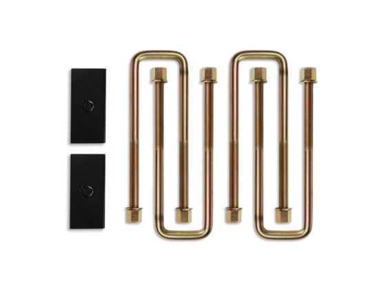 1 Inch Block and 16 Inch U-bolt Kit (steel/straight) for 2011-2024 GM 2500HD and 3500HD 2WD/4WD trucks