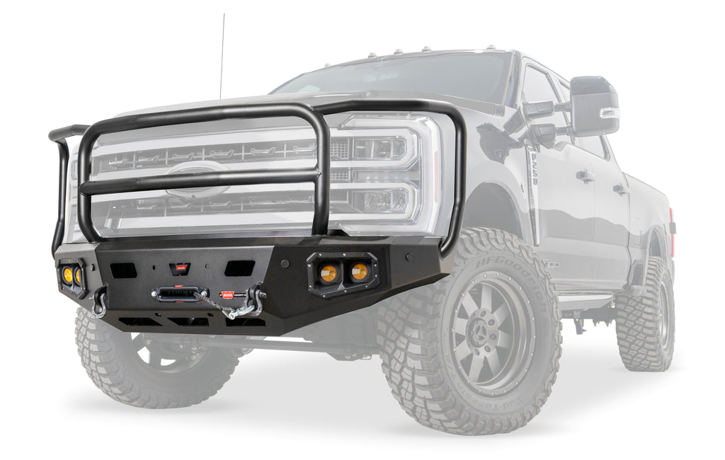Ascent HD Front Bumper with Full Grille Guard for 23-26 Ford F-250/350/450 Super Duty