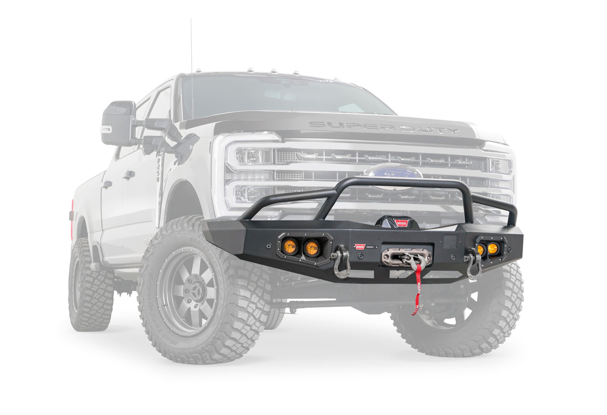 Ascent Front Bumper with Prerunner Grille Guard for 23-26 Ford F-250/350/450 Super Duty