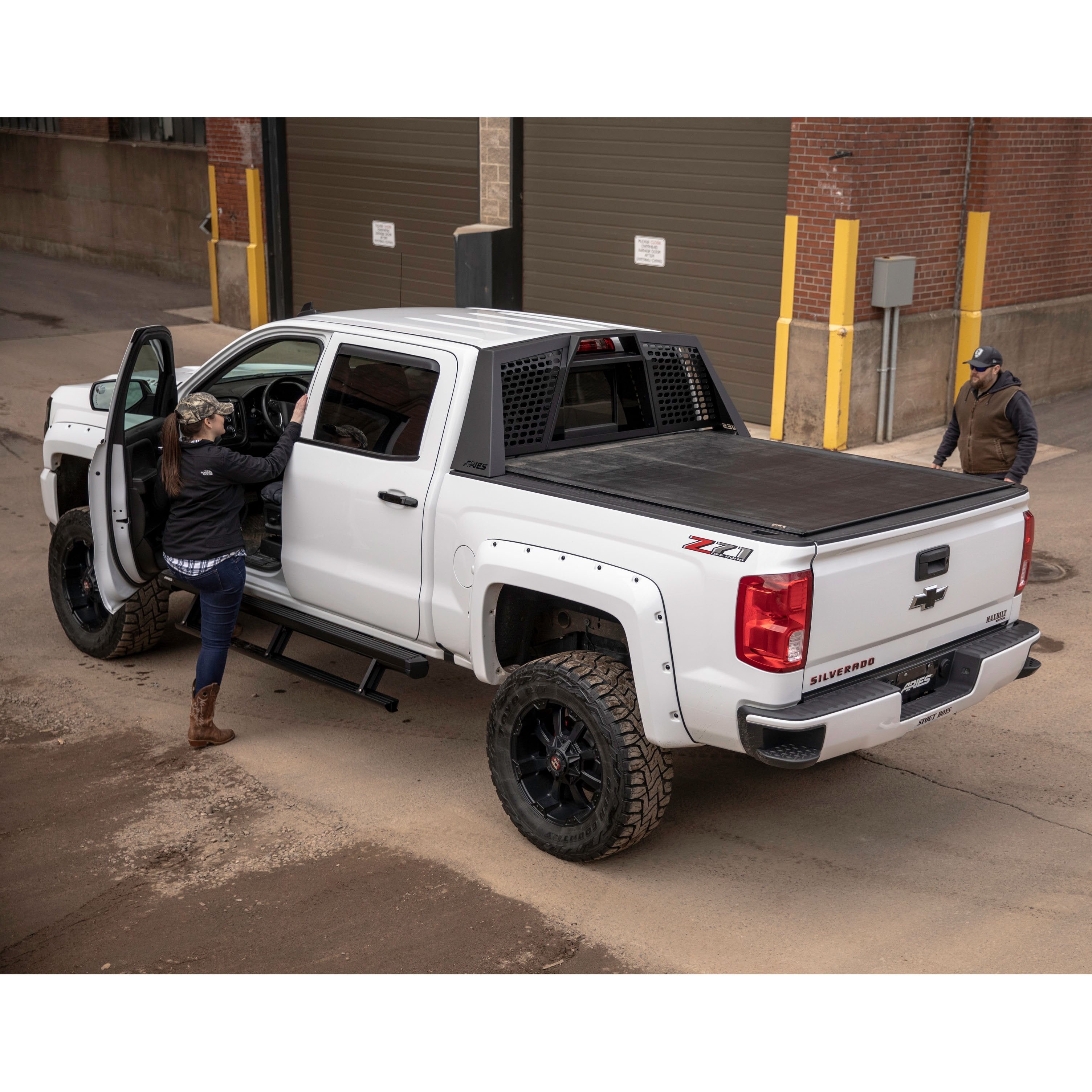 ARIES Switchback Black Aluminum Headache Rack, 2019 Chevy/GMC Silverado/Sierra 1500 LD/Limited
