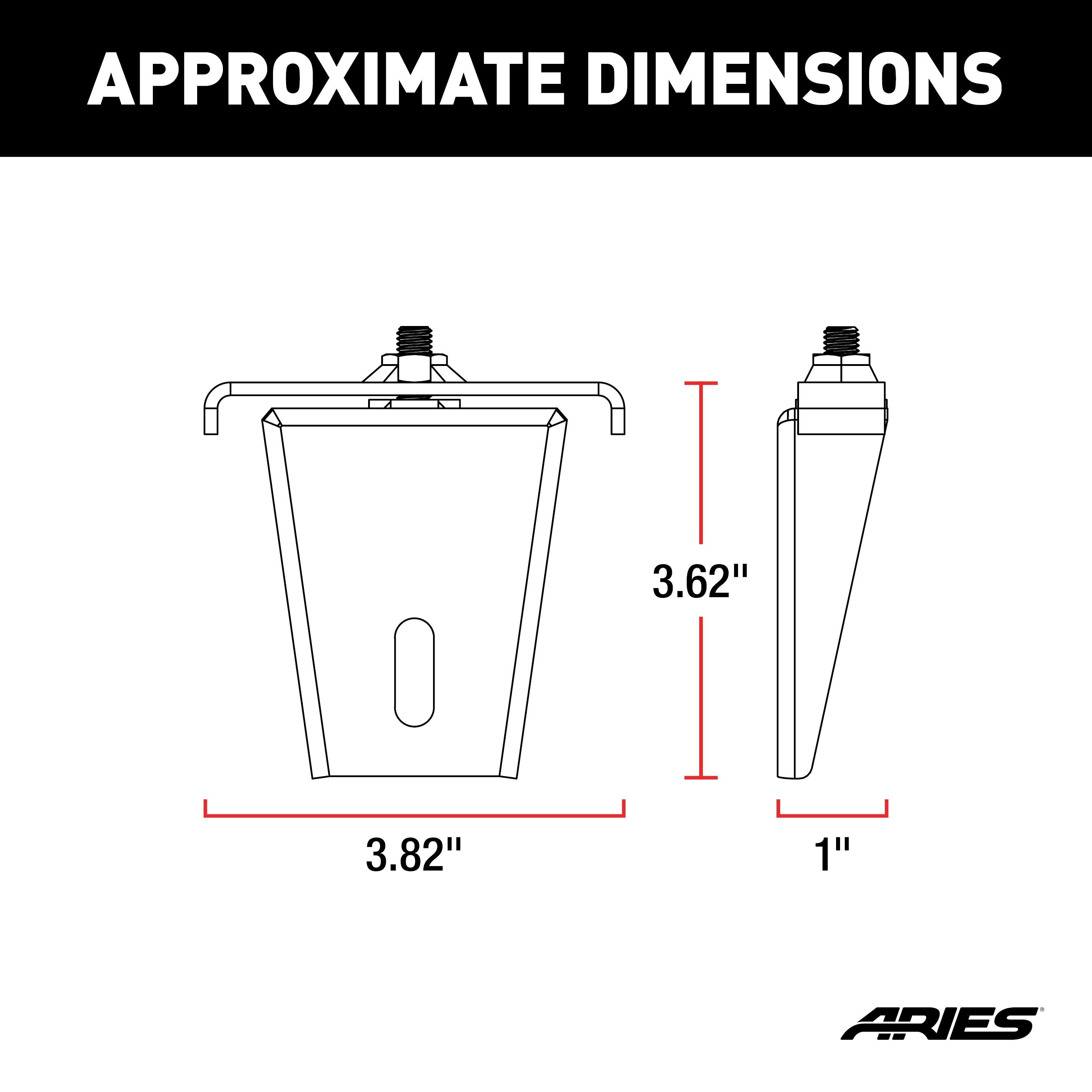ARIES Headache Rack Light Mounting Brackets (2-Pack)