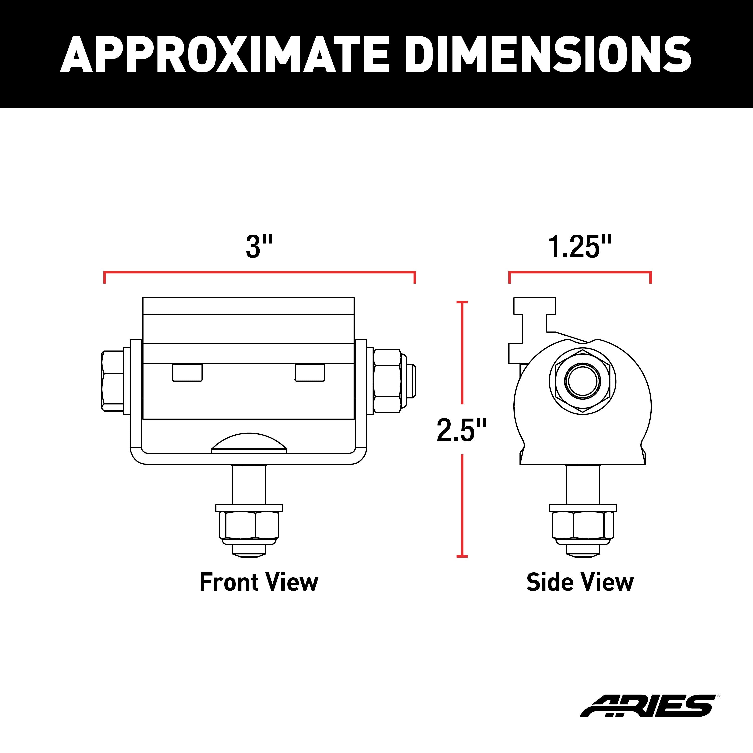 ARIES Base-Mount Light Bar Brackets