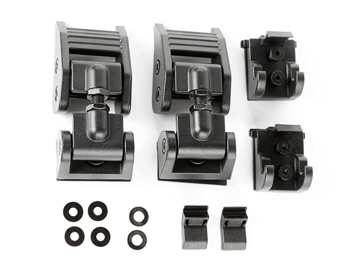 Hood Catch Kit Textured Black 2018-Present Jeep Wrangler / 20-Present Gladiator Rugged Ridge