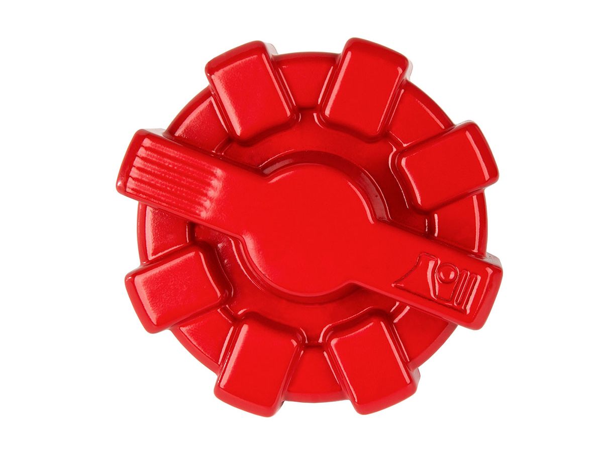 Elite Fuel Cap Aluminum Red 01-21 Jeep Wrangler Gladiator TJ/LJ/JK/JKU/Jl/Jt Rugged Ridge