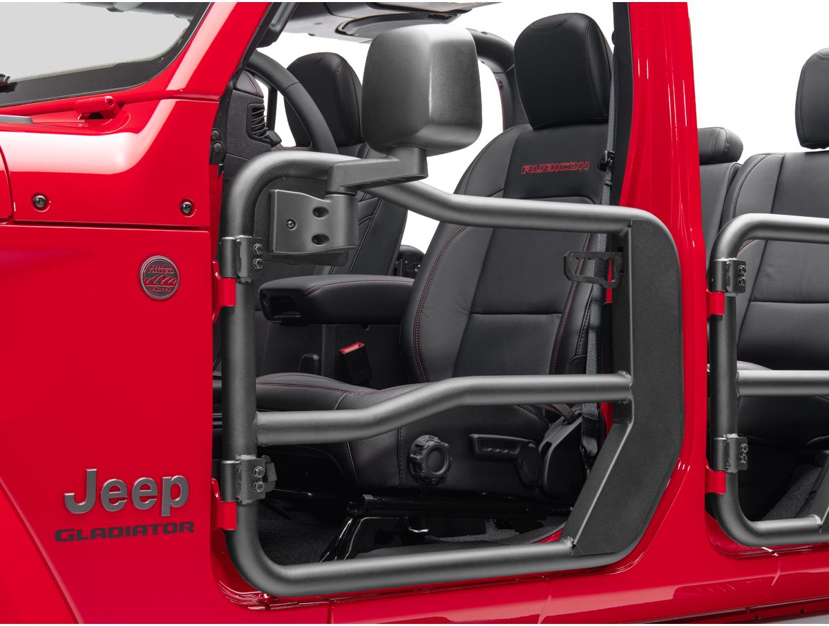 Fortis Front Tube Doors with Mirrors 18-Present Jeep Wrangler / 20-Present Gladiator Rugged Ridge
