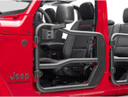 Fortis Front Tube Doors with Mirrors 18-Present Jeep Wrangler / 20-Present Gladiator Rugged Ridge