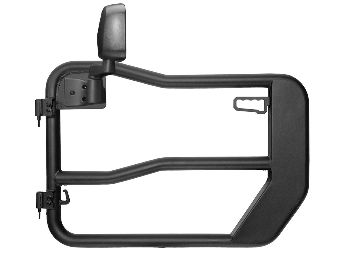 Fortis Front Tube Doors with Mirrors 18-Present Jeep Wrangler / 20-Present Gladiator Rugged Ridge
