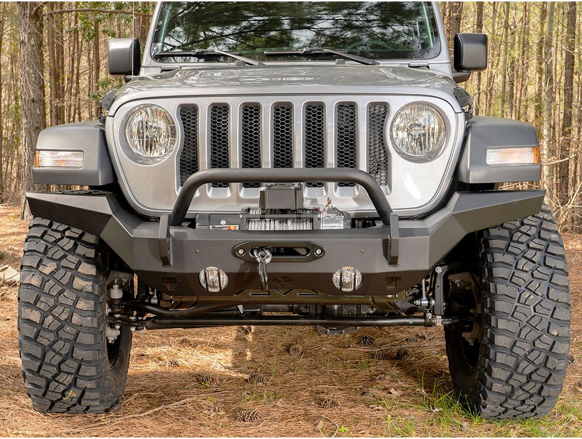 HD Bumper Full Width Front 07-18 JK 18-Present Jl 20-Present Gladiator JT Rugged Ridge