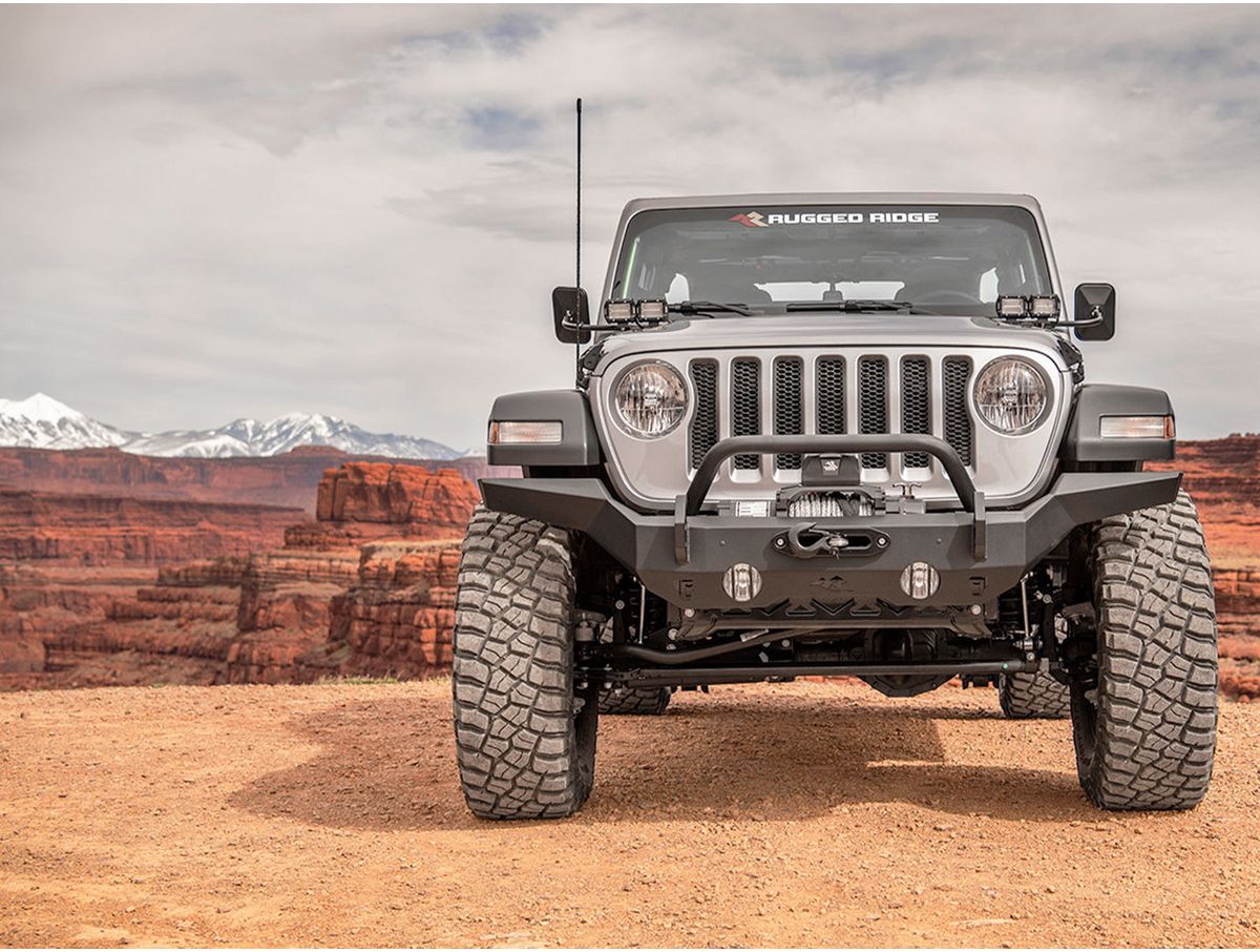 HD Bumper Full Width Front 07-18 JK 18-Present Jl 20-Present Gladiator JT Rugged Ridge