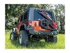 XOR Bumper Rr W/Tire Carrier Black Jeep Rugged Ridge