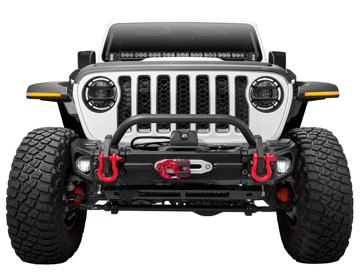 Arcus Front Bumper Tube Overrider Black 18-Present Jeep Wrangler Jl Rugged Ridge