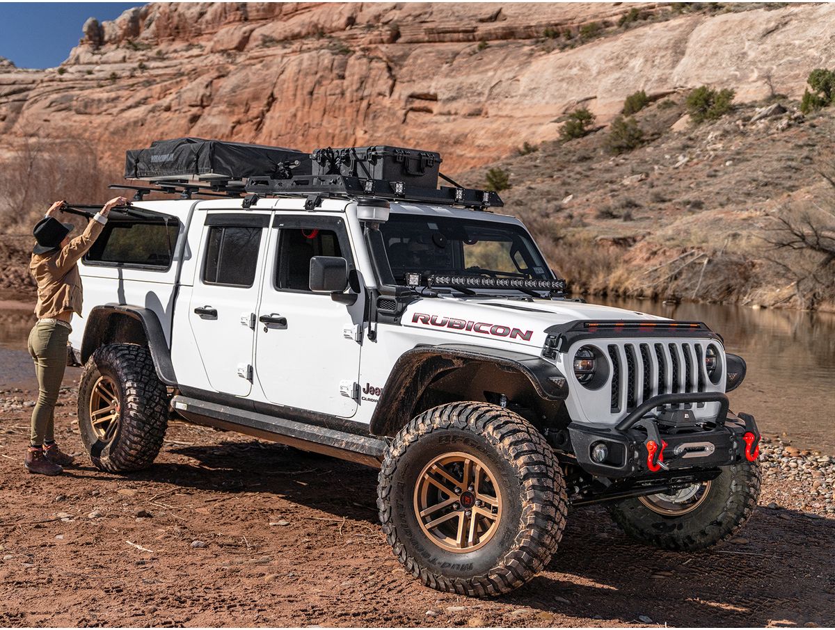 Arcus Front Bumper Tube Overrider Black 18-Present Jeep Wrangler Jl Rugged Ridge
