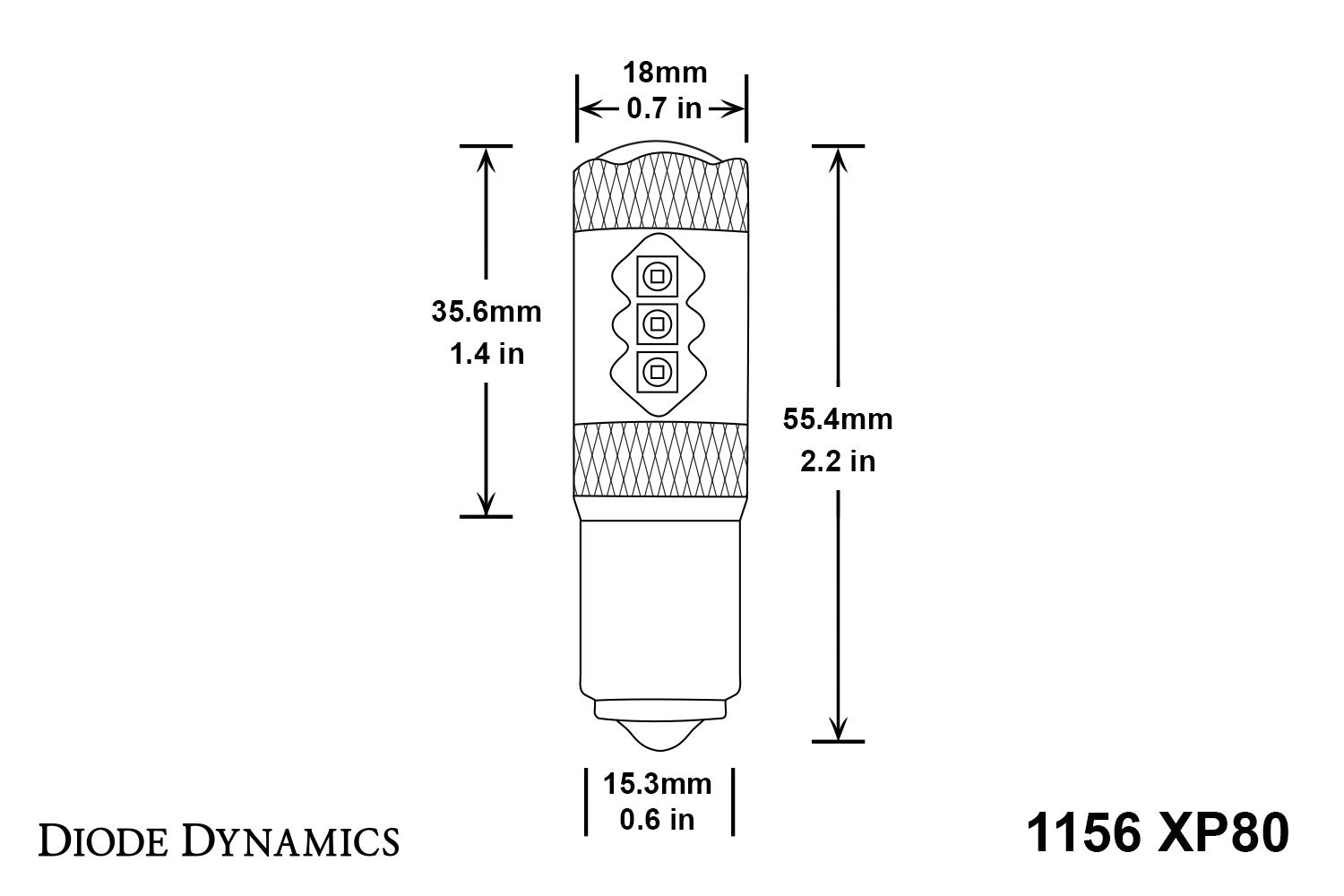 Diode Dynamics 1156 XP80 LED Amber (single)