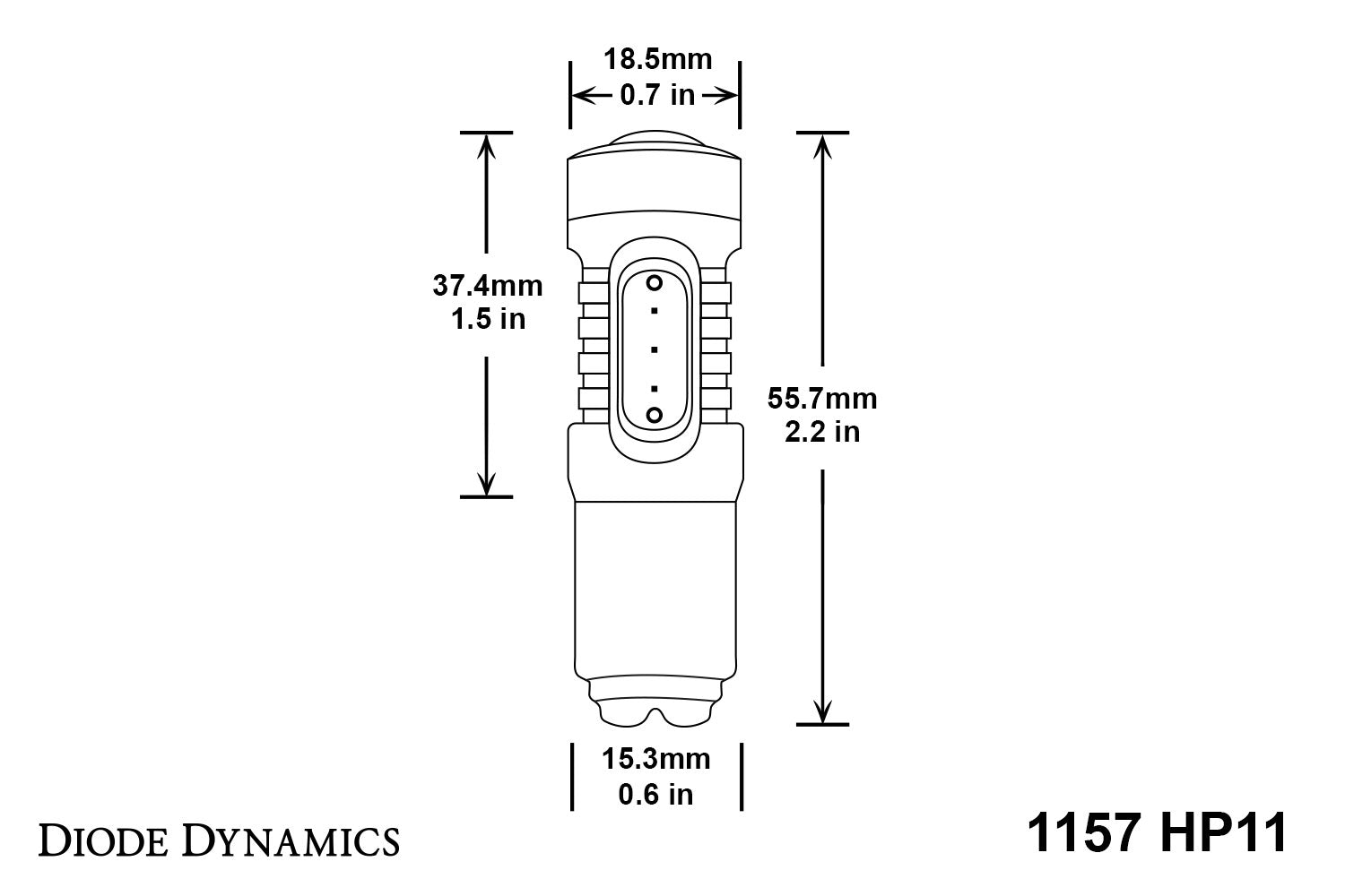 Diode Dynamics 1157 HP11 LED Amber (single)