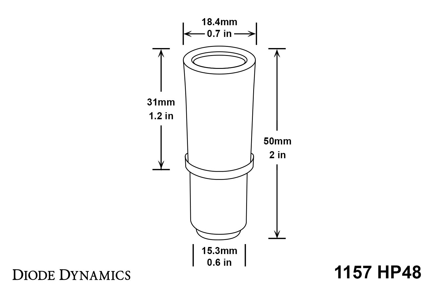 Diode Dynamics 1157 HP48 LED Amber (single)
