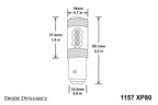Diode Dynamics 1157 XP80 LED Amber (single)