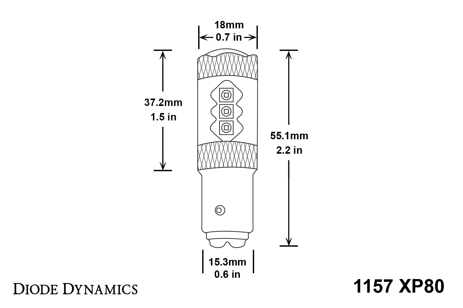 Diode Dynamics 1157 XP80 LED Amber (single)