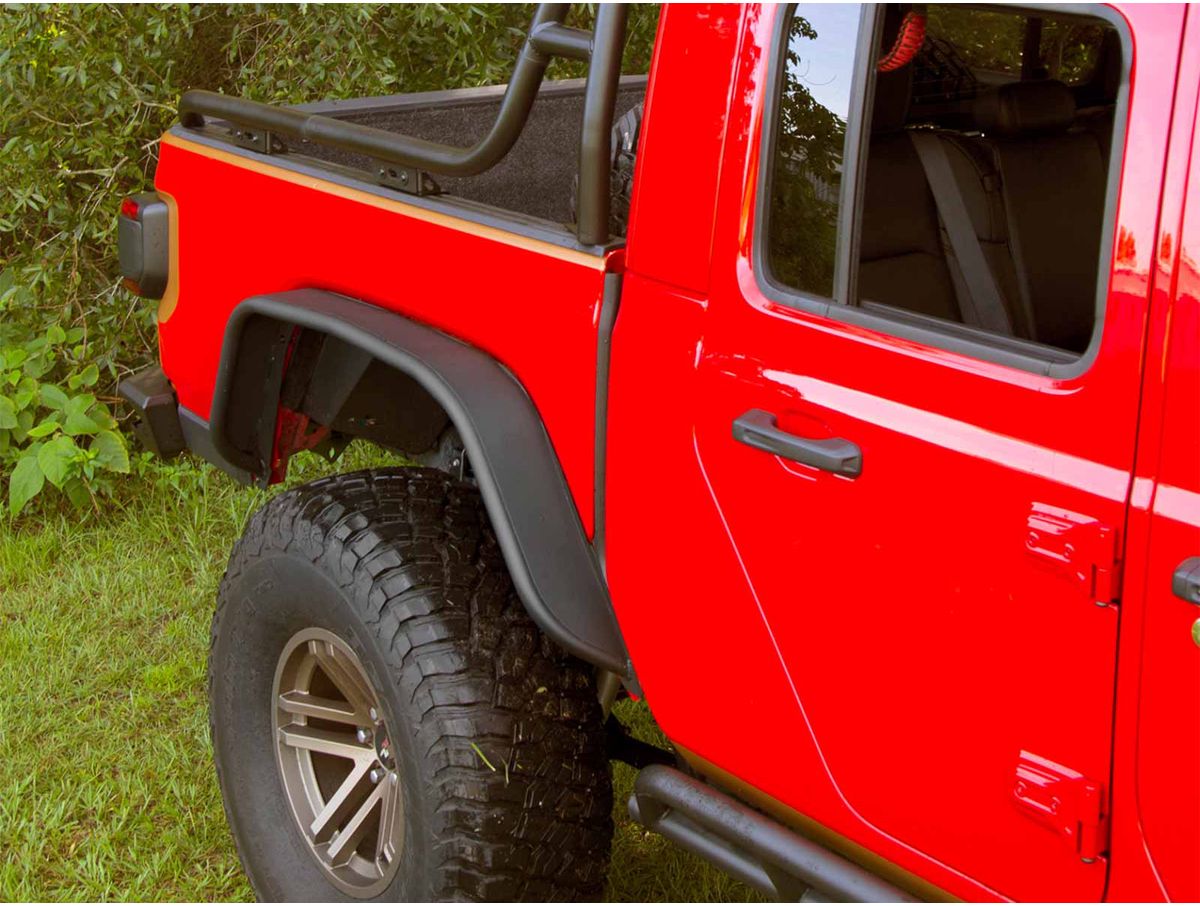 Steel Tube Fenders Rear 20-Present Gladiator JT Rugged Ridge