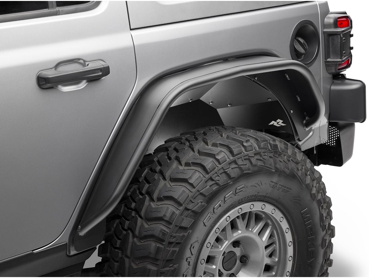 Inner Fender Liners Rear Aluminum Blk 18-Present Jeep Wrangler Jl Rugged Ridge
