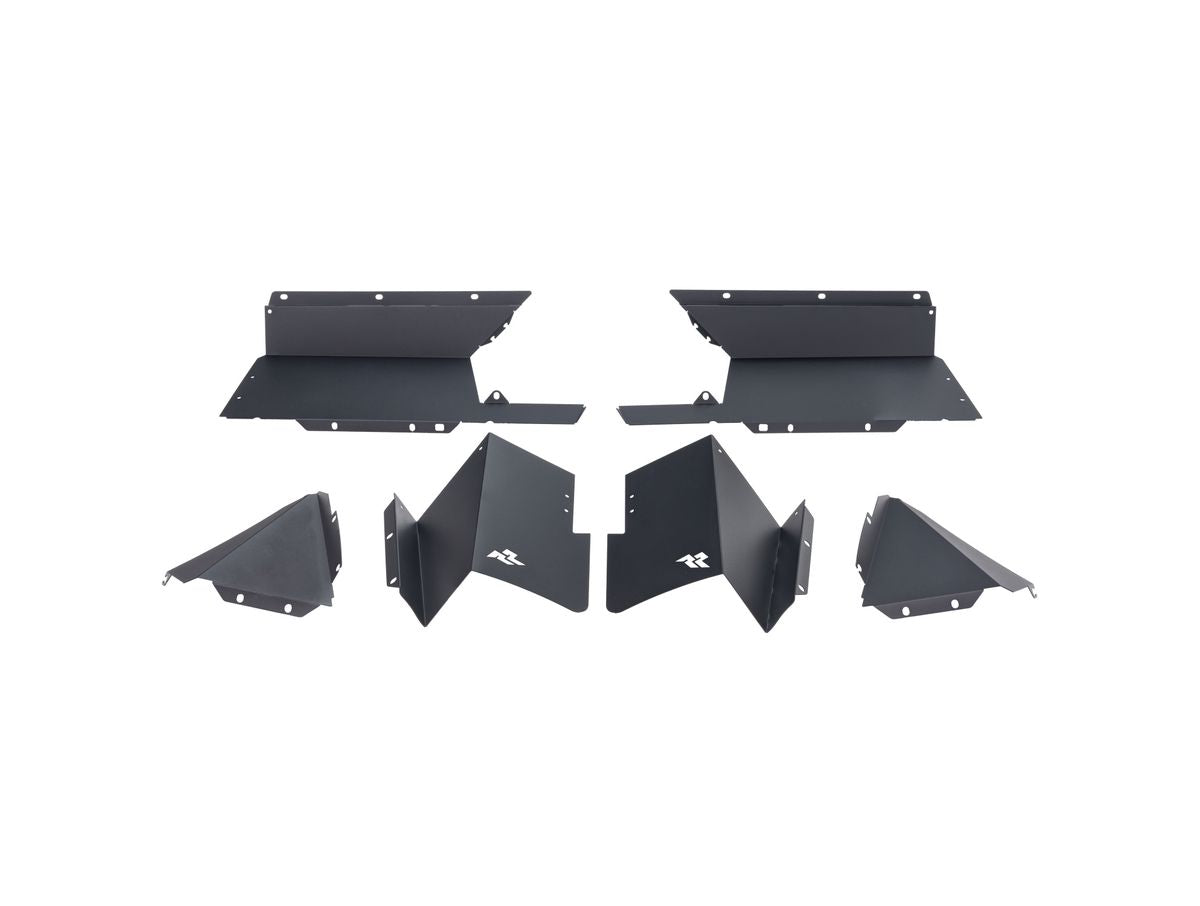 Inner Fender Liners Rear Aluminum Blk 20-Present Jeep Gladiator JT Rugged Ridge
