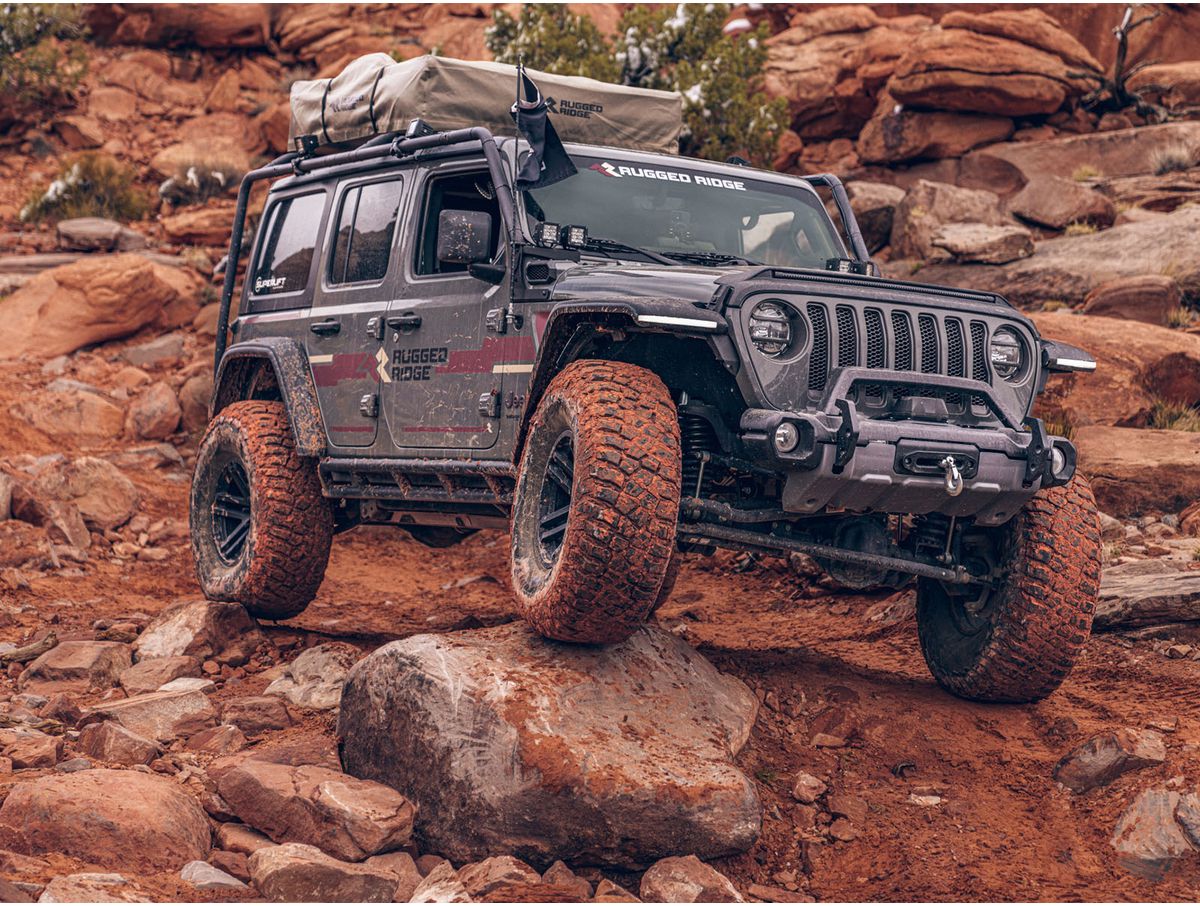 Max Terrain Fender Flare Set Front and Rear 18-Present Jeep Wrangler Jl Rugged Ridge
