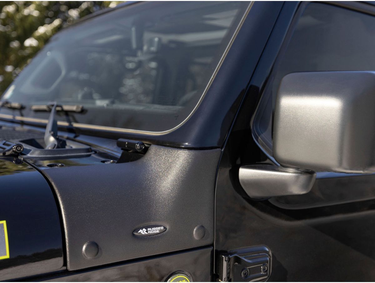 Cowl Guard Body Armor Black 18-Present Jeep Wrangler JL/Gladiator Rugged Ridge