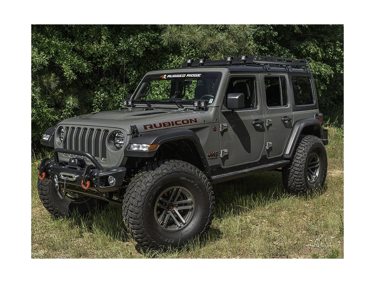 Roof Rack with Basket 18-Present Jeep Wrangler Jl 4-Door Hardtops Rugged Ridge