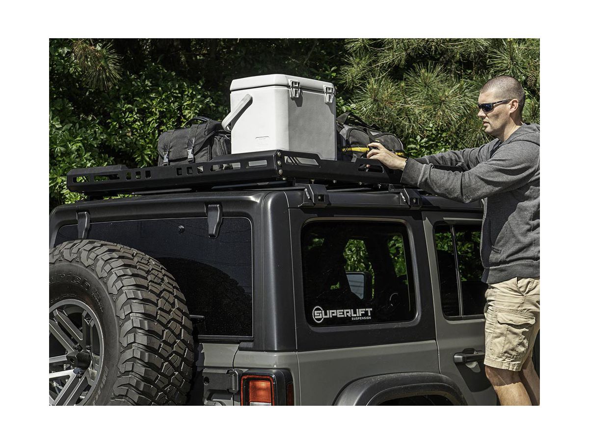 Roof Rack with Basket 18-Present Jeep Wrangler Jl 4-Door Hardtops Rugged Ridge