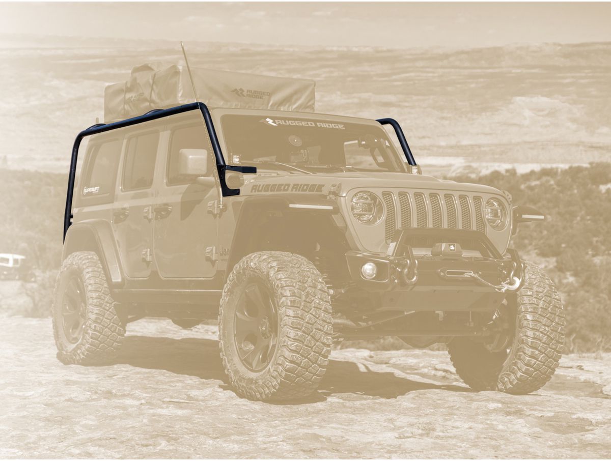 Sherpa Roof Rack Black Jeep Rugged Ridge